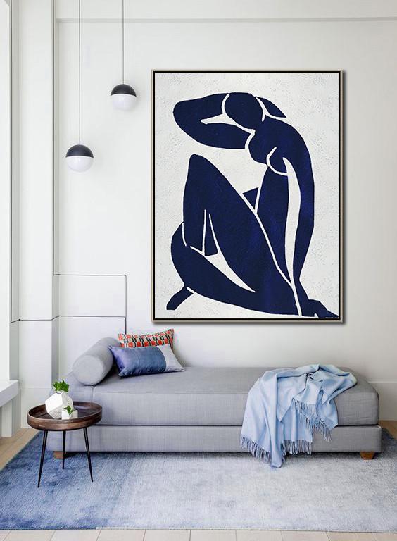 Navy Blue Nude Art #NV272B